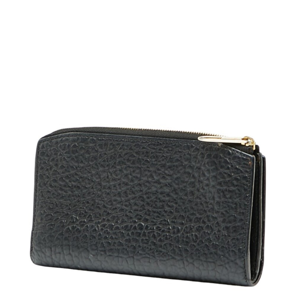 Burberry wallet L zipper black long leather